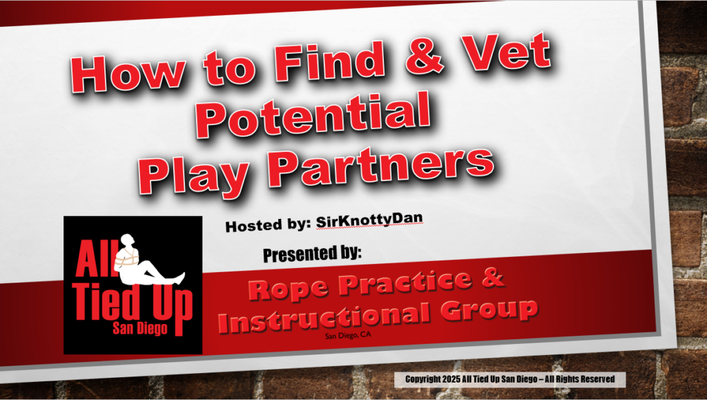 How to find and vet potential play partners course